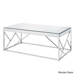Floria Glass Top Coffee And Center Table