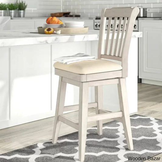 Fortvillel Swivel Upholstered Counter And Bar Stool Antique White / Bar (29” Seat Height)