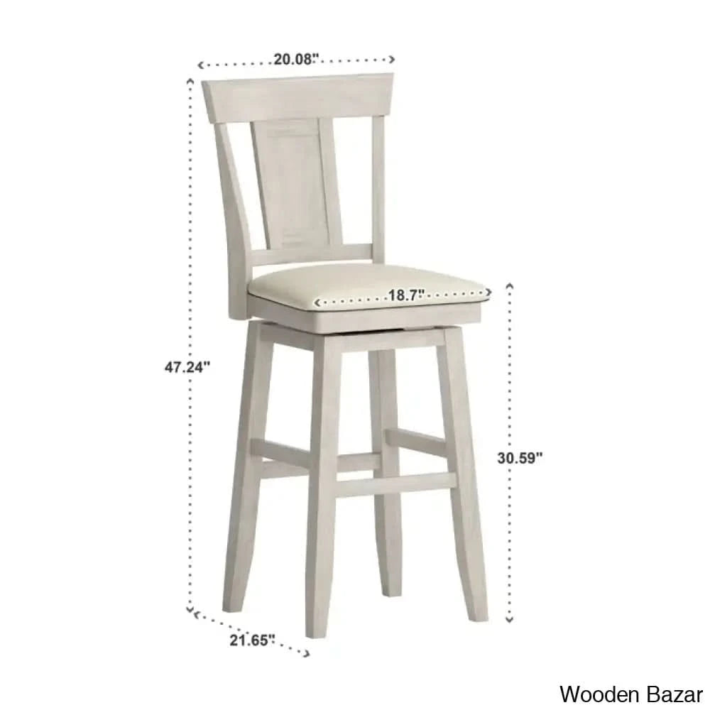 Fortvilleu Swivel Upholstered Counter And Bar Stool (Set Of 2)