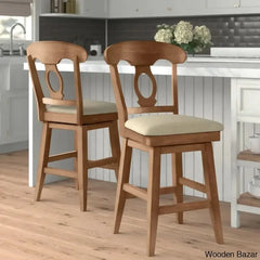 Fortvillez Swivel Upholstered Counter And Bar Stool