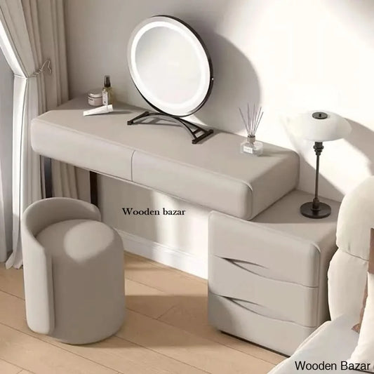 Freida Vanity Dressing Table With Lighted Mirror And Stool