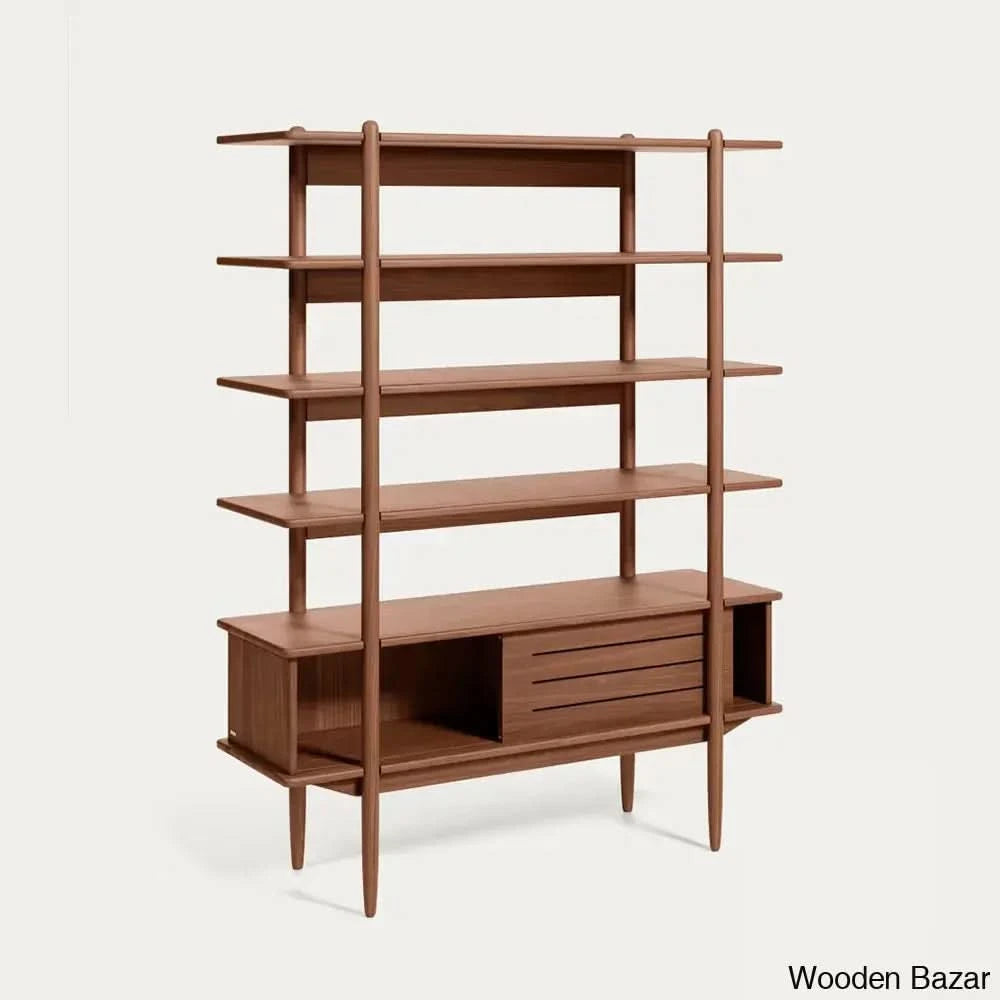 Freyr Endless Charm Solid Wood Carolin Bookshelf - Wooden Bazar