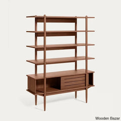 Freyr Endless Charm Solid Wood Carolin Bookshelf - Wooden Bazar