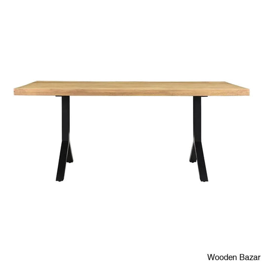 Fruzia Seamless Harmony Modern Dining Table - Wooden Bazar