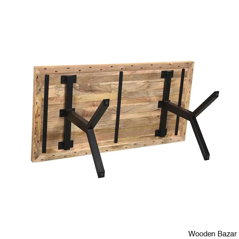 Fruzia Seamless Harmony Modern Dining Table - Wooden Bazar