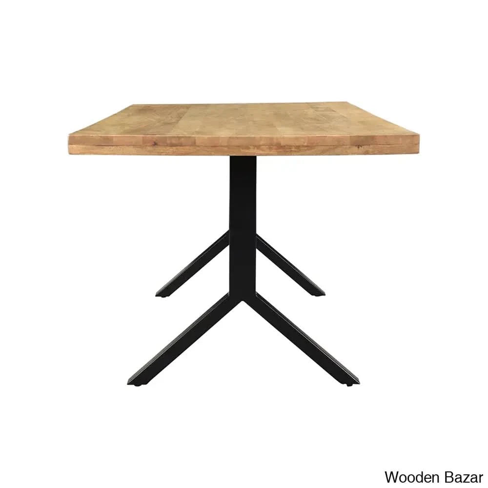 Fruzia Seamless Harmony Modern Dining Table - Wooden Bazar