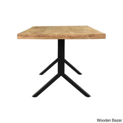 Fruzia Seamless Harmony Modern Dining Table - Wooden Bazar