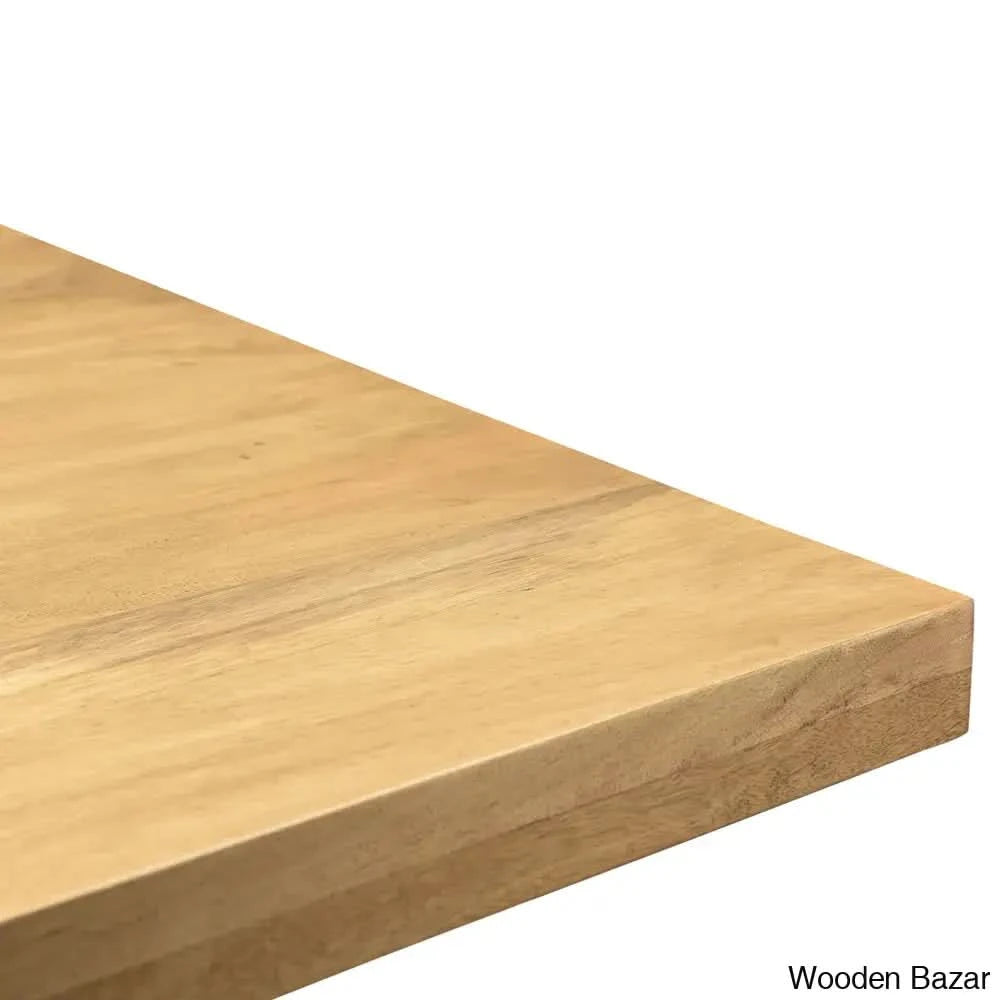 Fruzia Seamless Harmony Modern Dining Table - Wooden Bazar