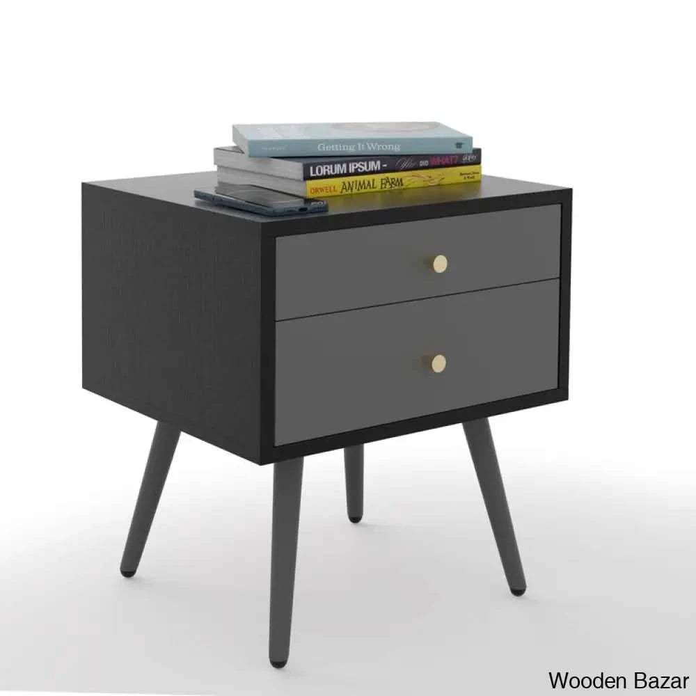 Bedside Table - Wooden Bazar