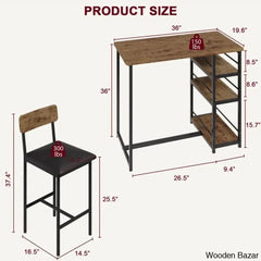 Gagley Stylish 2 Seater New Extendable Dining Set