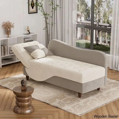 Garrison Velvet Upholstered Chaise Lounge - Wooden Bazar
