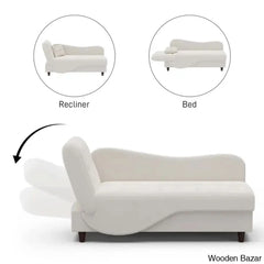 Garrison Velvet Upholstered Chaise Lounge - Wooden Bazar