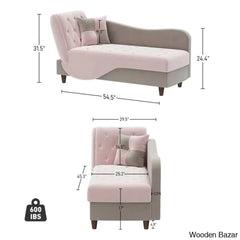 Garrison Velvet Upholstered Chaise Lounge - Wooden Bazar