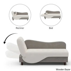 Garrison Velvet Upholstered Chaise Lounge - Wooden Bazar