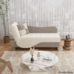 Garrison Velvet Upholstered Chaise Lounge - Wooden Bazar