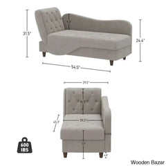 Garrison Velvet Upholstered Chaise Lounge - Wooden Bazar