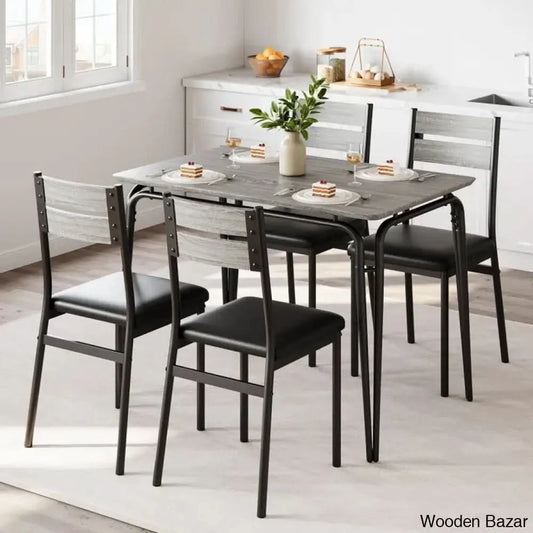 Gary Luxury 4 Seater Dining Table Set For Homes