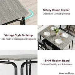 Gary Luxury 4 Seater Dining Table Set For Homes