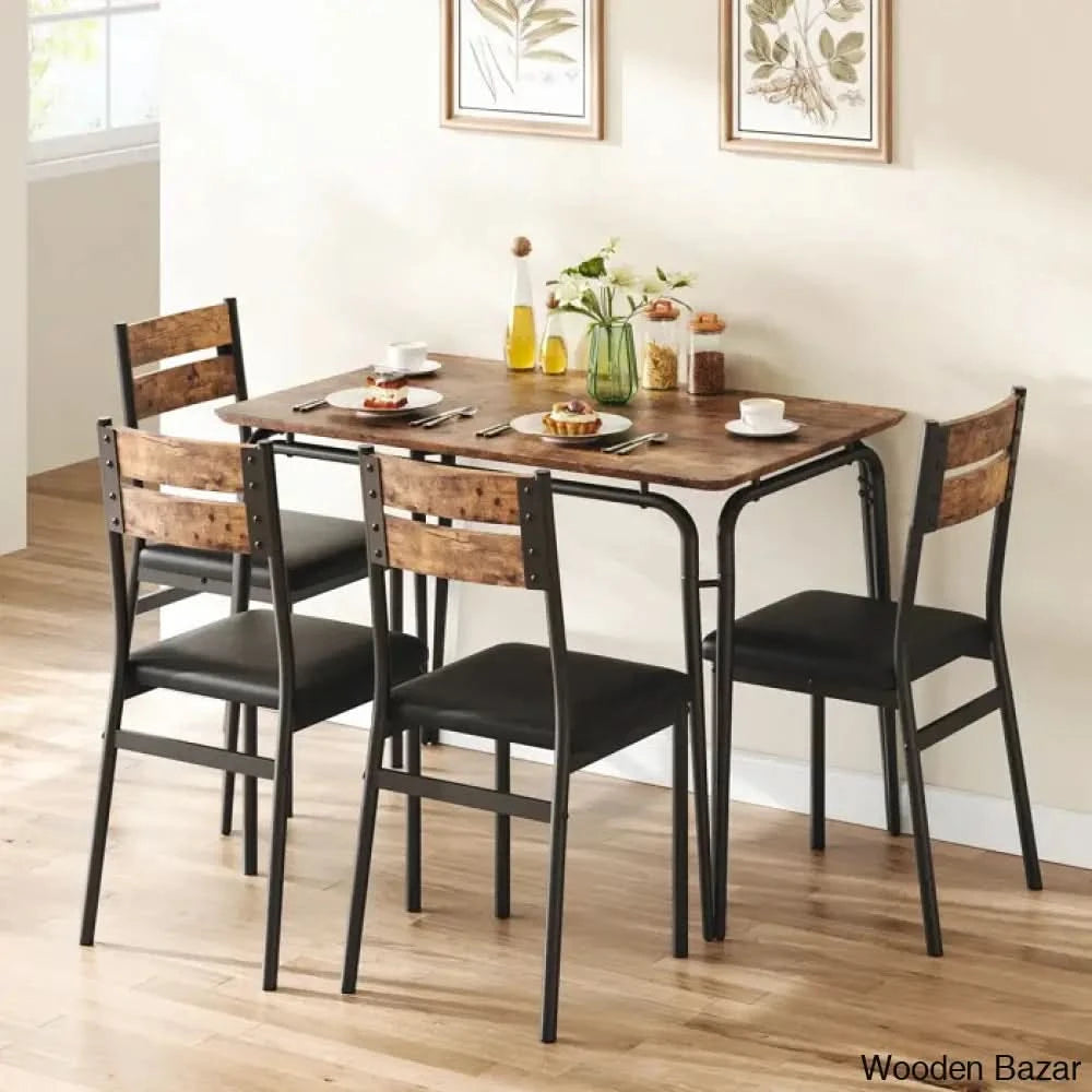 Gary Luxury 4 Seater Dining Table Set For Homes