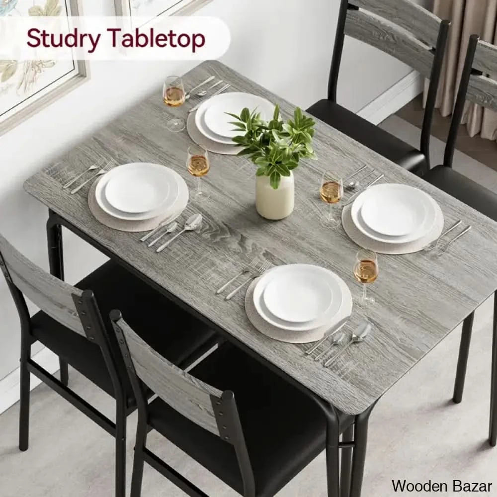 Gary Luxury 4 Seater Dining Table Set For Homes