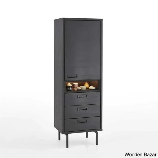 Gaurd Modern Solid Wood Small Storage Cabinet Almirah Wardrobe