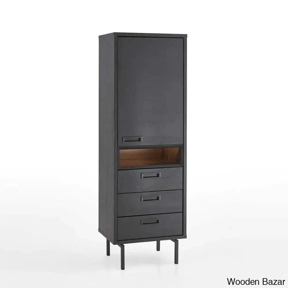 Gaurd Modern Solid Wood Small Storage Cabinet Almirah Wardrobe