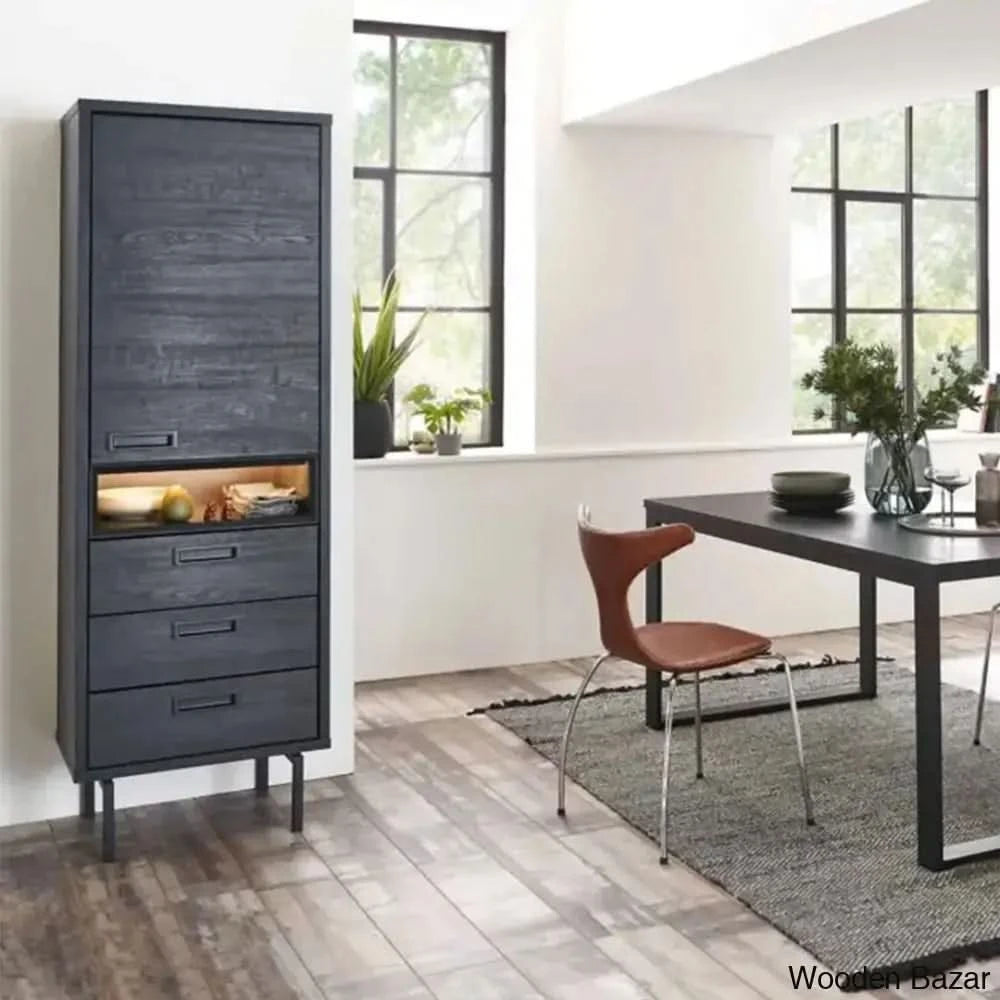 Gaurd Modern Solid Wood Small Storage Cabinet Almirah Wardrobe