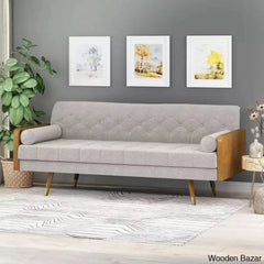 Genesis Modish Mid-Century Modern Sofa In Sleek Design Meets Timeless Comfort Beige