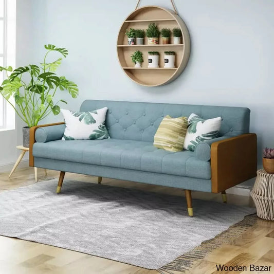 Genesis Modish Mid-Century Modern Sofa In Sleek Design Meets Timeless Comfort Blue
