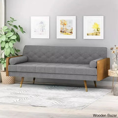 Genesis Modish Mid-Century Modern Sofa In Sleek Design Meets Timeless Comfort Grey