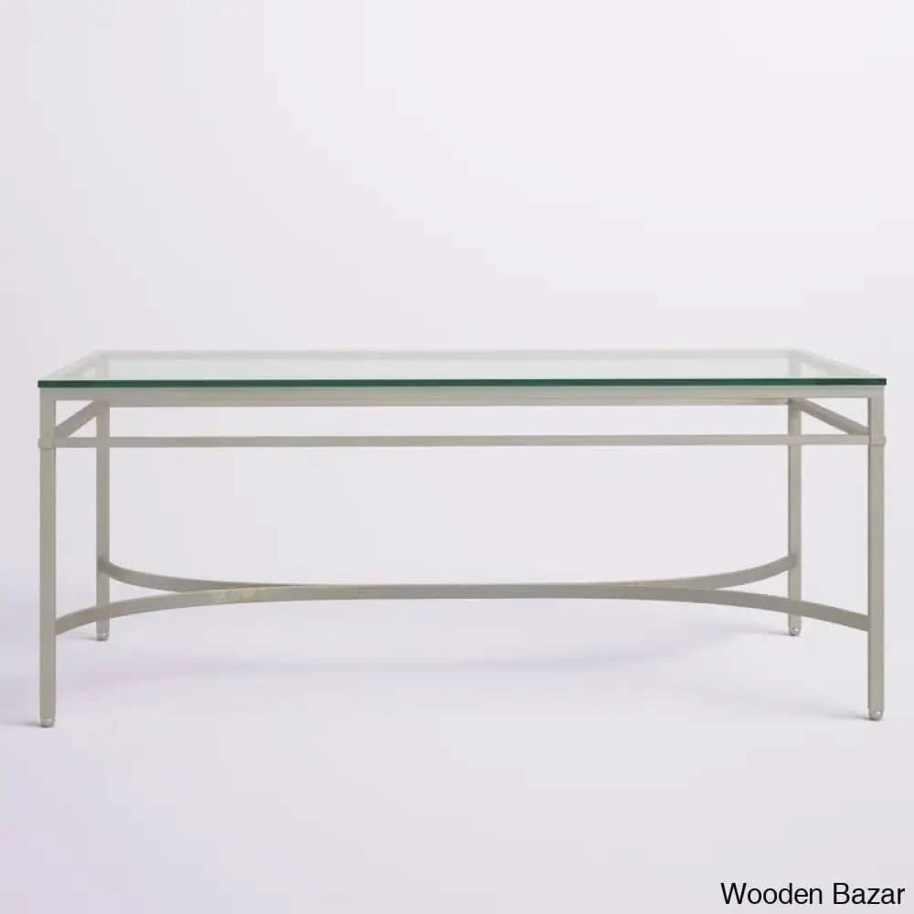 Genevievey Glass Top Coffee And Center Table