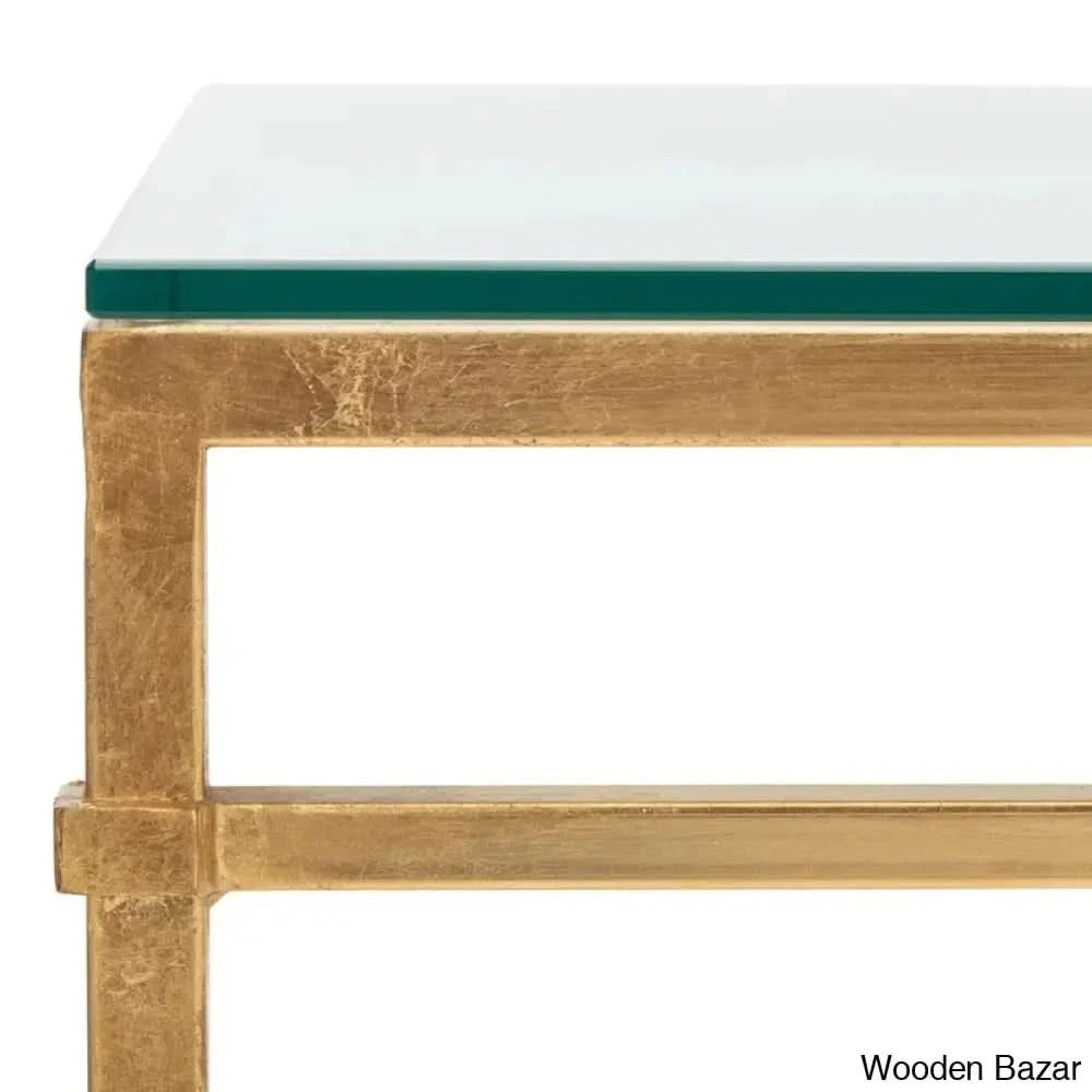 Genevievey Glass Top Coffee And Center Table