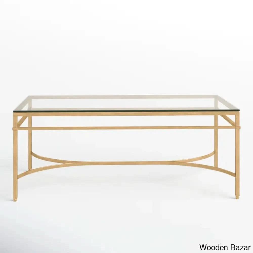 Genevievey Glass Top Coffee And Center Table