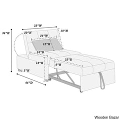 Georege Modern Upholstered Accent Chair - Wooden Bazar