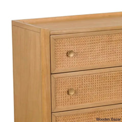Githa Solid Wood Bali Rattan 3 Drawer Chest - Wooden Bazar