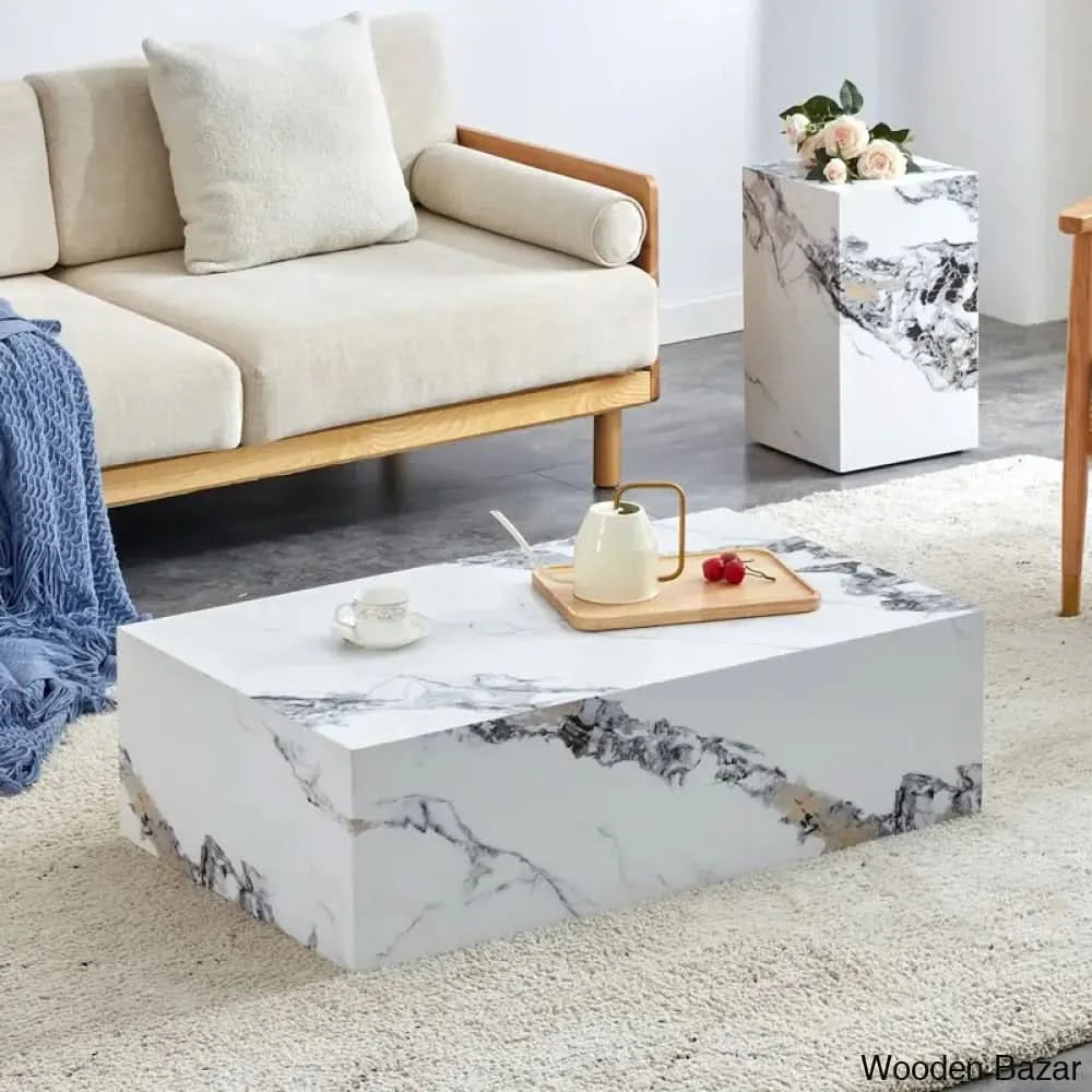 Granisony Coffee And Center Table White
