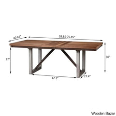 Graydon 6 Seater Extendable Dining Table Set For Modern Homes