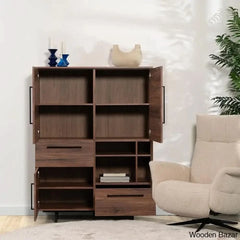 Gremio Stylish Solid Wood Roswell Storage Cabinet - Wooden Bazar