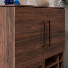 Gremio Stylish Solid Wood Roswell Storage Cabinet - Wooden Bazar