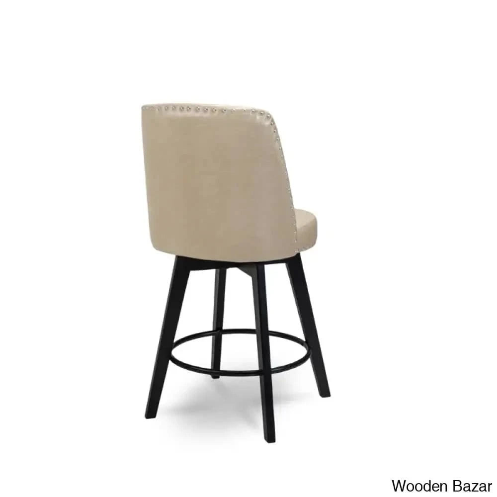 Griggstownz Swivel Upholstered 26’’ Counter Stool (Set Of 2)