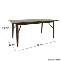 Grove New Exotic Teak Wood Dining Table For 6 - Wooden Bazar
