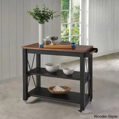 Gunas Solid Wood Kitchen Cart Trolley Cart Cabinet Kitchen Island With Storage
