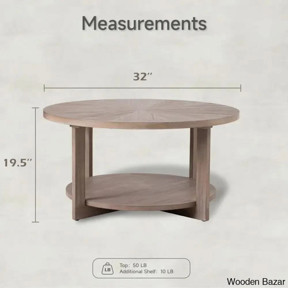 Gunnisoni Cross Legs Coffee And Center Table With Storage