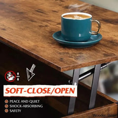 Gutie Lift Top Coffee And Center Table With Storage & 4 Casters
