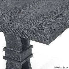 Hadden 6 Seater Wooden Solid Wood Trestle Dining Set