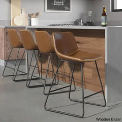 Hambrooko Swivel Bar & Counter Stool (Set Of 4) Brown / (30āā Seat Height)