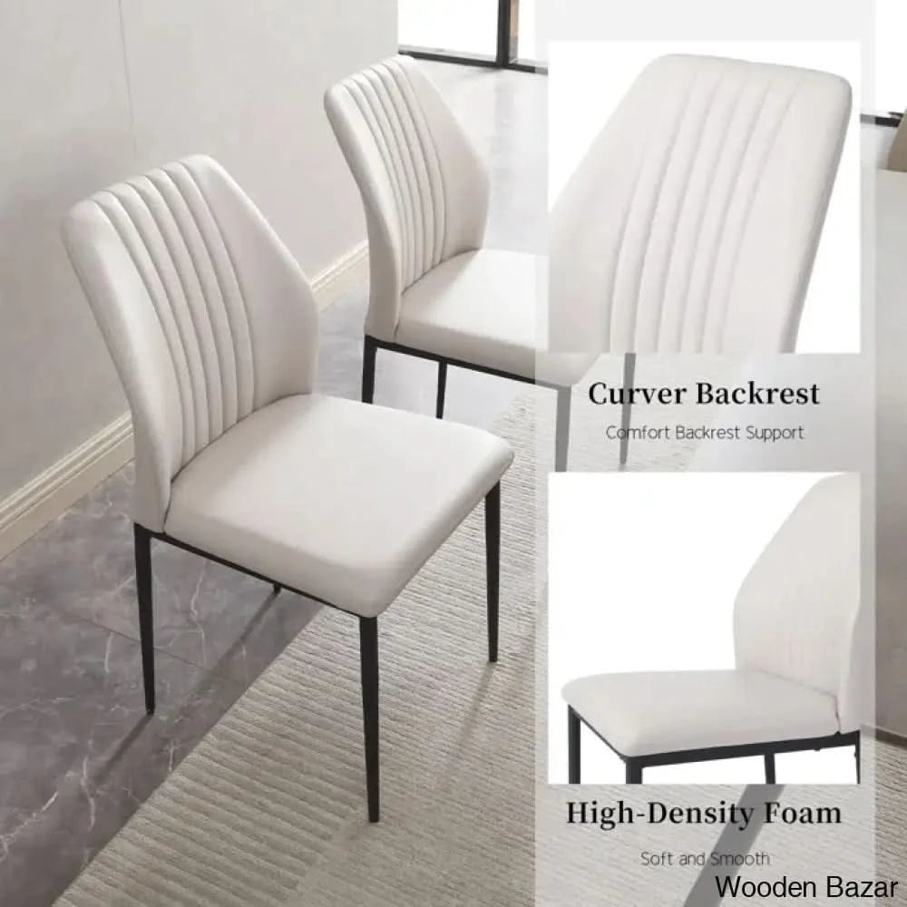 Hardian 4 Seater Rectangular Dining Table Set With Chairs For Kitchen Room