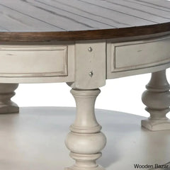 Hexhami Round Cocktail Coffee And Center Table W/ Storage