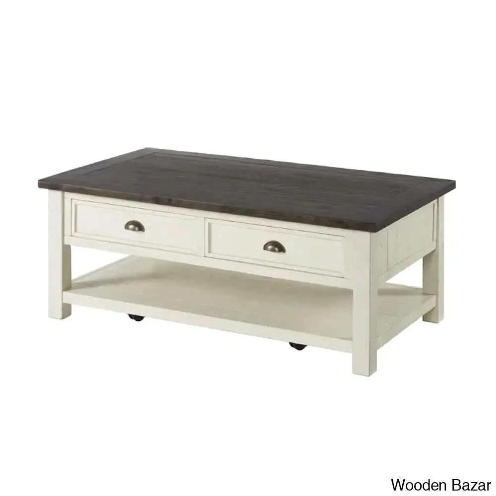 Hollimanin Solid Wood Coffee And Center Table