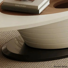 Hopper Light Luxury Modern Minimalist Oval Tea Brown Glass Table Gray Base Coffee And Center Table
